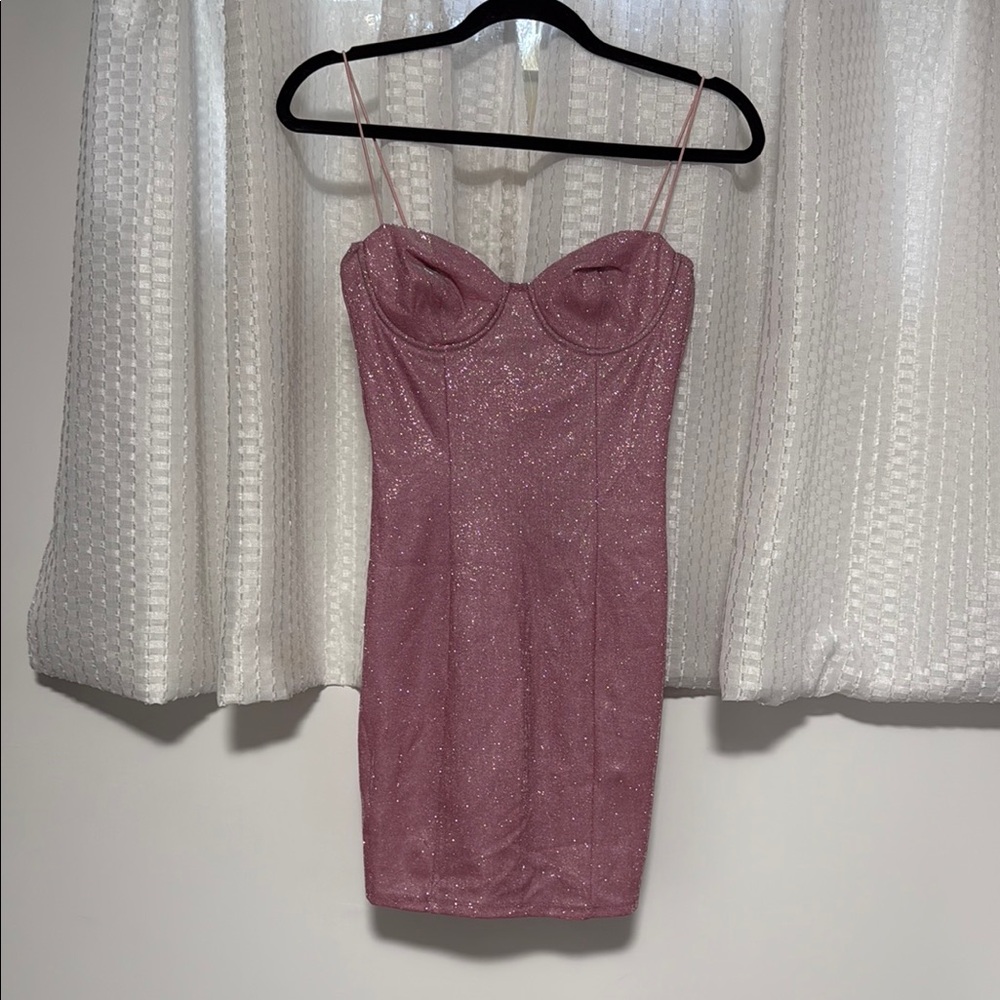 Blue Blush Pink Bodycon Mini Dress